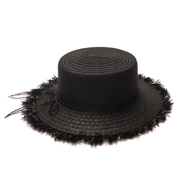 Wholesale oversize beach wide brim outdoor sun hat bucket for women summer straw