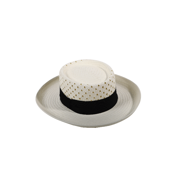 Foldable wide brim casual breathable fashion style beach summer straw hat outdoor for men