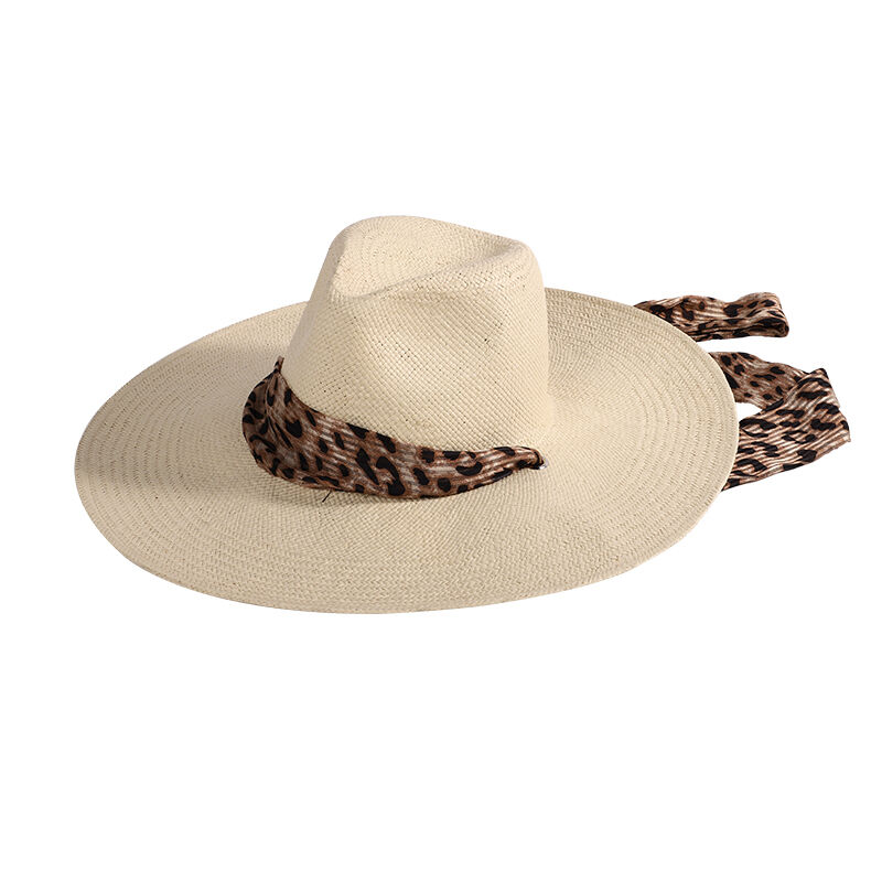 Wholesale vacation panama woven beach fashion men's straw hat summer sun outdoor