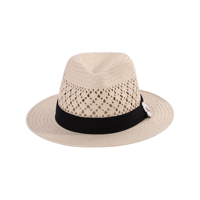 Beach oversized breathable panama outdoor visor hat summer sun men's straw hats