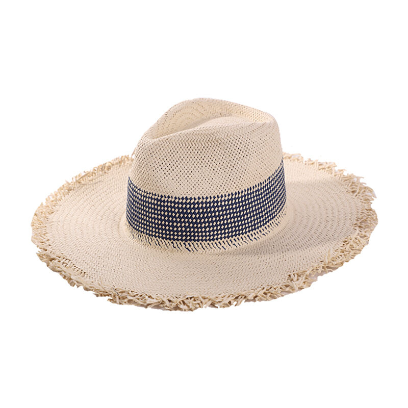 High quality fashion foldable panama wide brim dome breathable beach sun straw hat