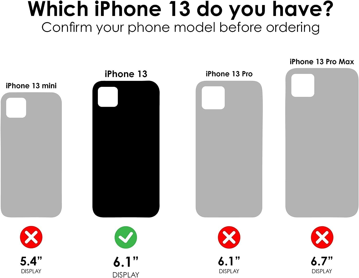 iPhone 13 (ONLY) Symmetry Series Case - CLEAR, ultra-sleek, wireless charging compatible, raised edges protect camera & screen