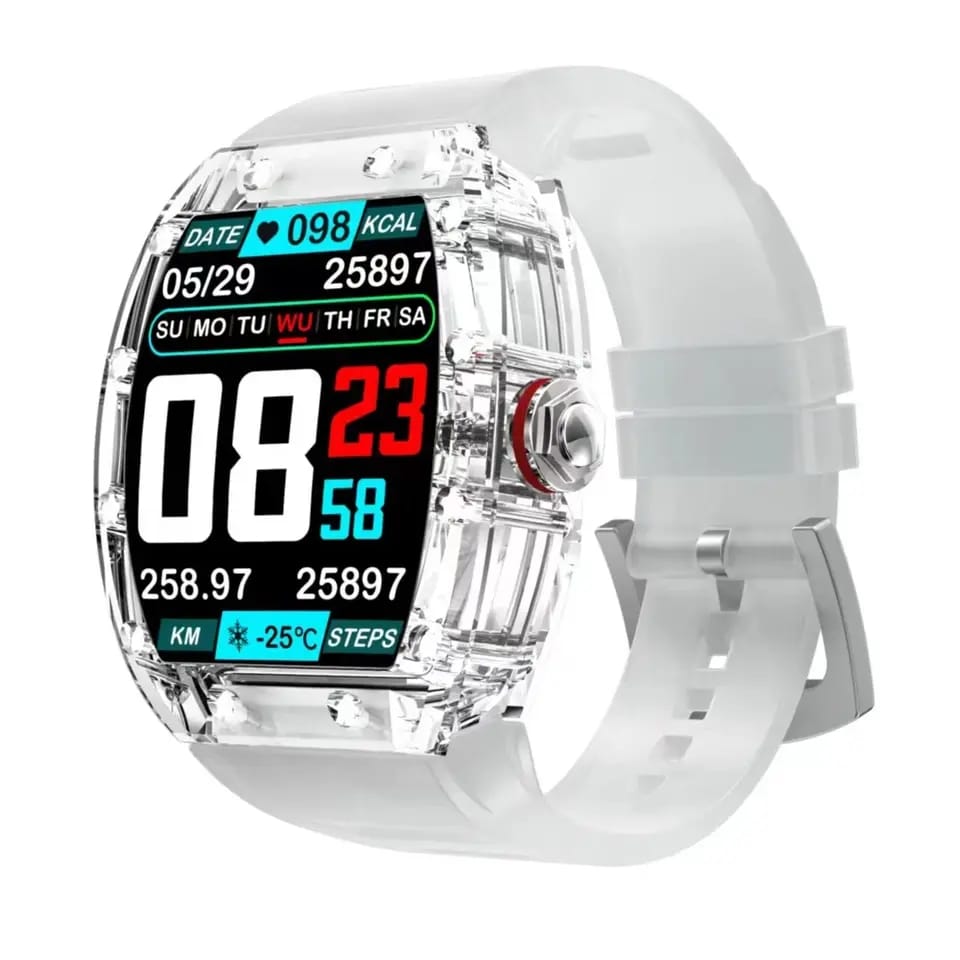 YD5 SMART WATCH Crystal Case Smart Watch YD5 NFC Functional Dynamic Dial