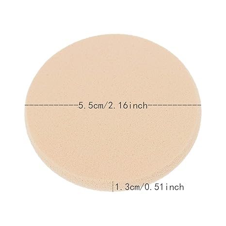 25 Pcs Women's Round Soft Makeup Beauty Eye Face Foundation Blender Facial Smooth Powder Puff Cosmetics Blush Applicators Sponges Use for Dry and Wet