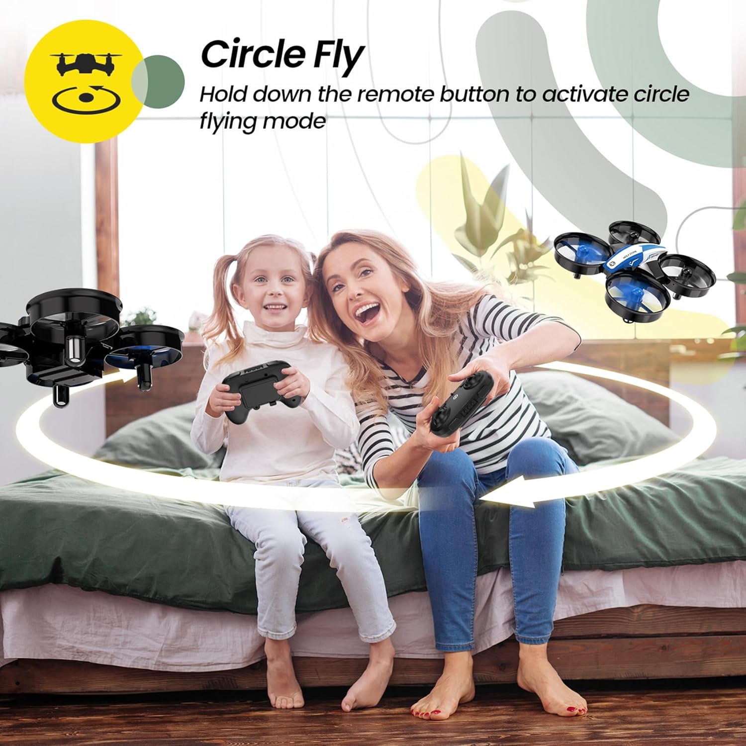 Mini Drone for Kids and Beginners RC Nano Quadcopter Indoor Small Helicopter Plane with Auto Hovering. 3D Flips. Headless Mode and 3 Batteries. Great Gift Toy for Boys and Girls. Blue