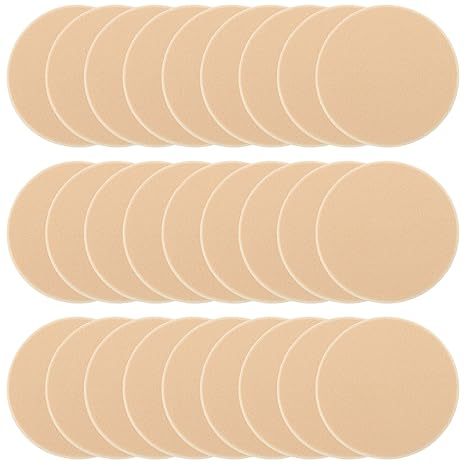 25 Pcs Women's Round Soft Makeup Beauty Eye Face Foundation Blender Facial Smooth Powder Puff Cosmetics Blush Applicators Sponges Use for Dry and Wet