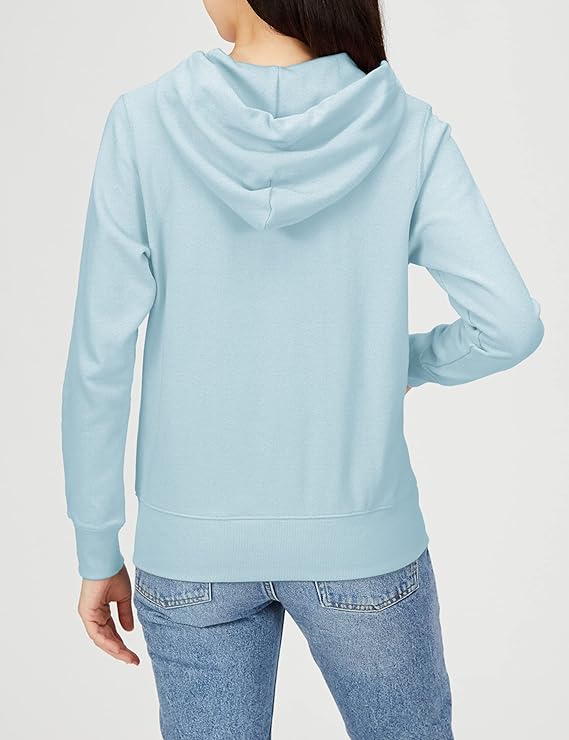 Women's Hoodie, Sweatshirt, Fleece Lining, UV Protection, One Point Logo, Zip Hooded Sweatshirt