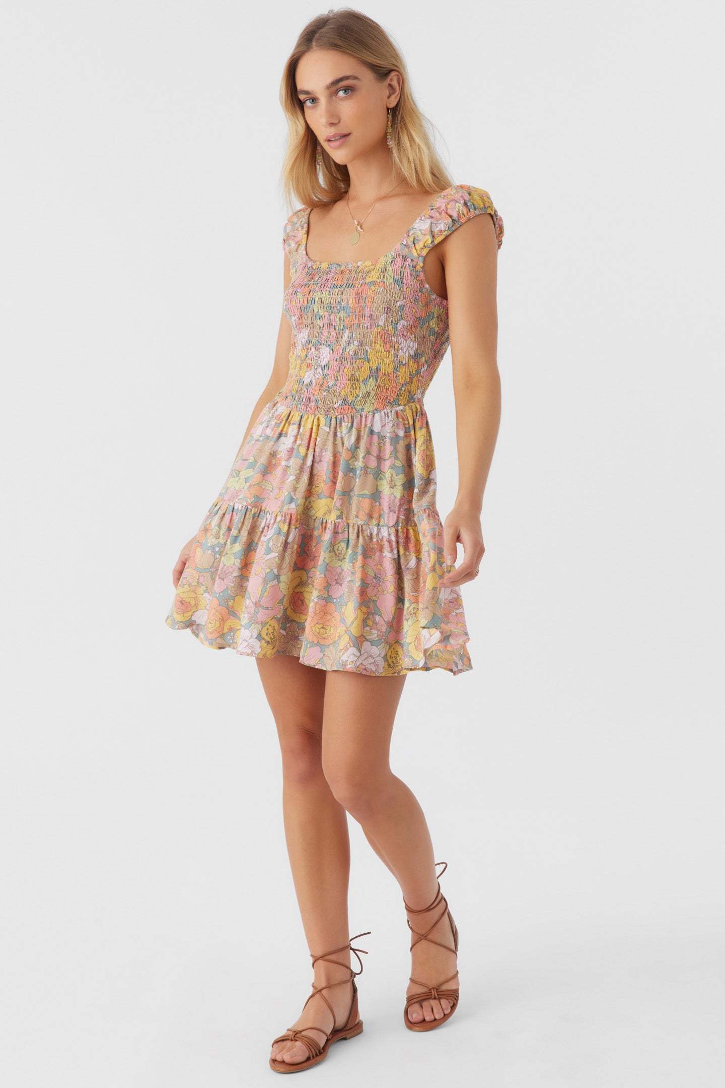 FLORAL SMOCKED DRESS