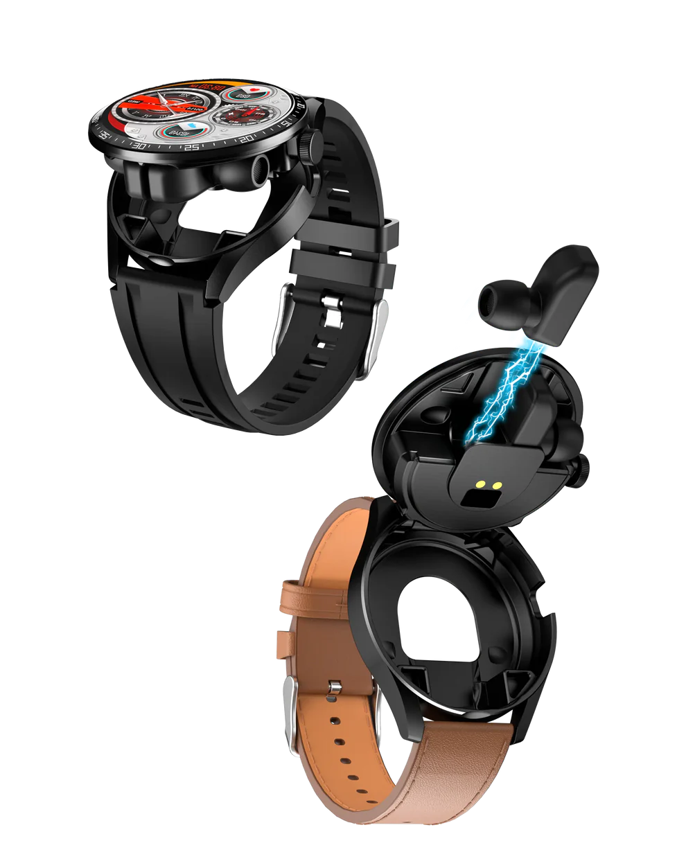PowerBand GT5 - 2 in 1 Smartwatch + Earbuds