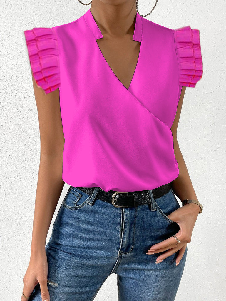 Showy Rose Red Plain Top