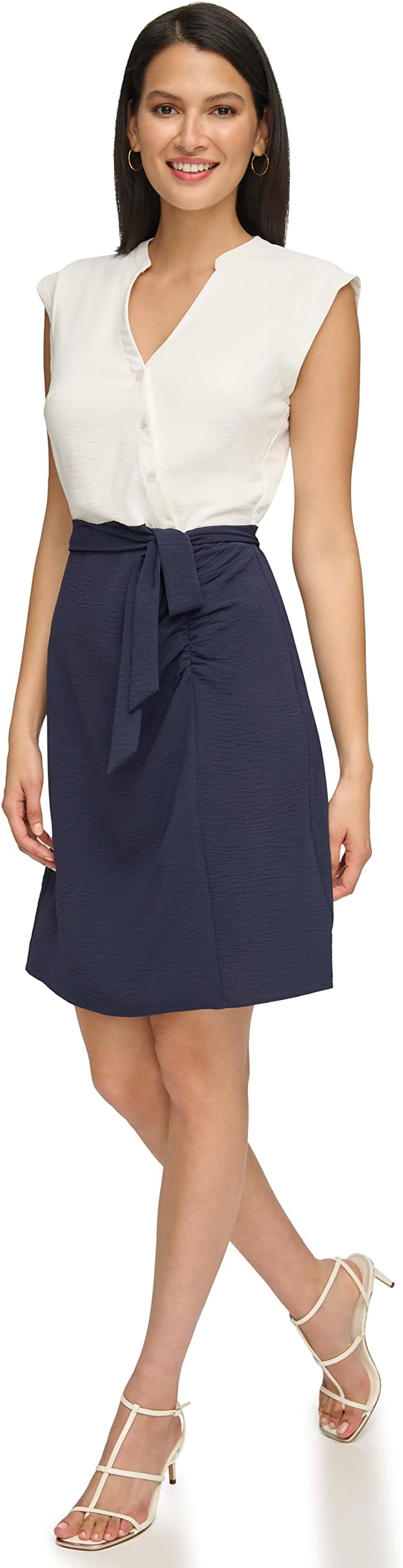 Women's Cap Sleeve Wear to Work V-Neck