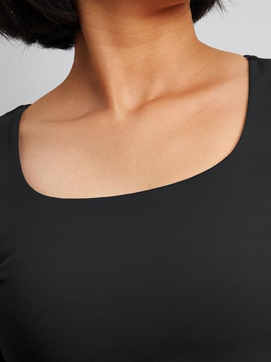 Womens Long Sleeve Shirts Crop Tops Basic Double Layering Tight Slim Fit Y2K T Shirts Winter Clothes 2024