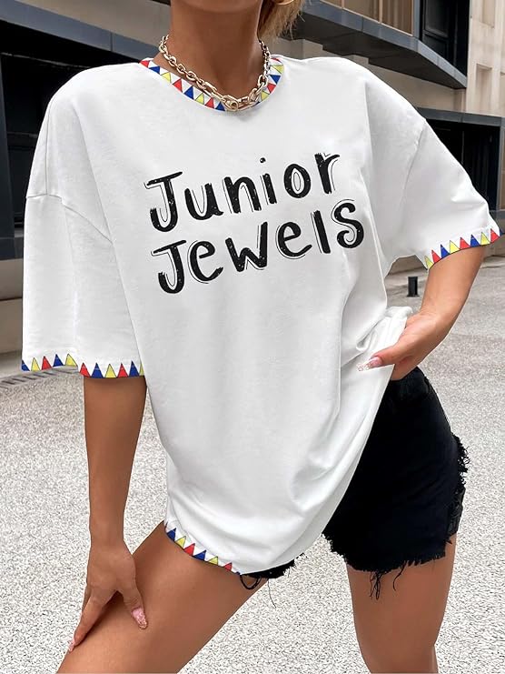 Junior Jewels Shirt Women Oversized Country Concert Tshirt Country Music Shirts Music Lovers Fans Gift Tops
