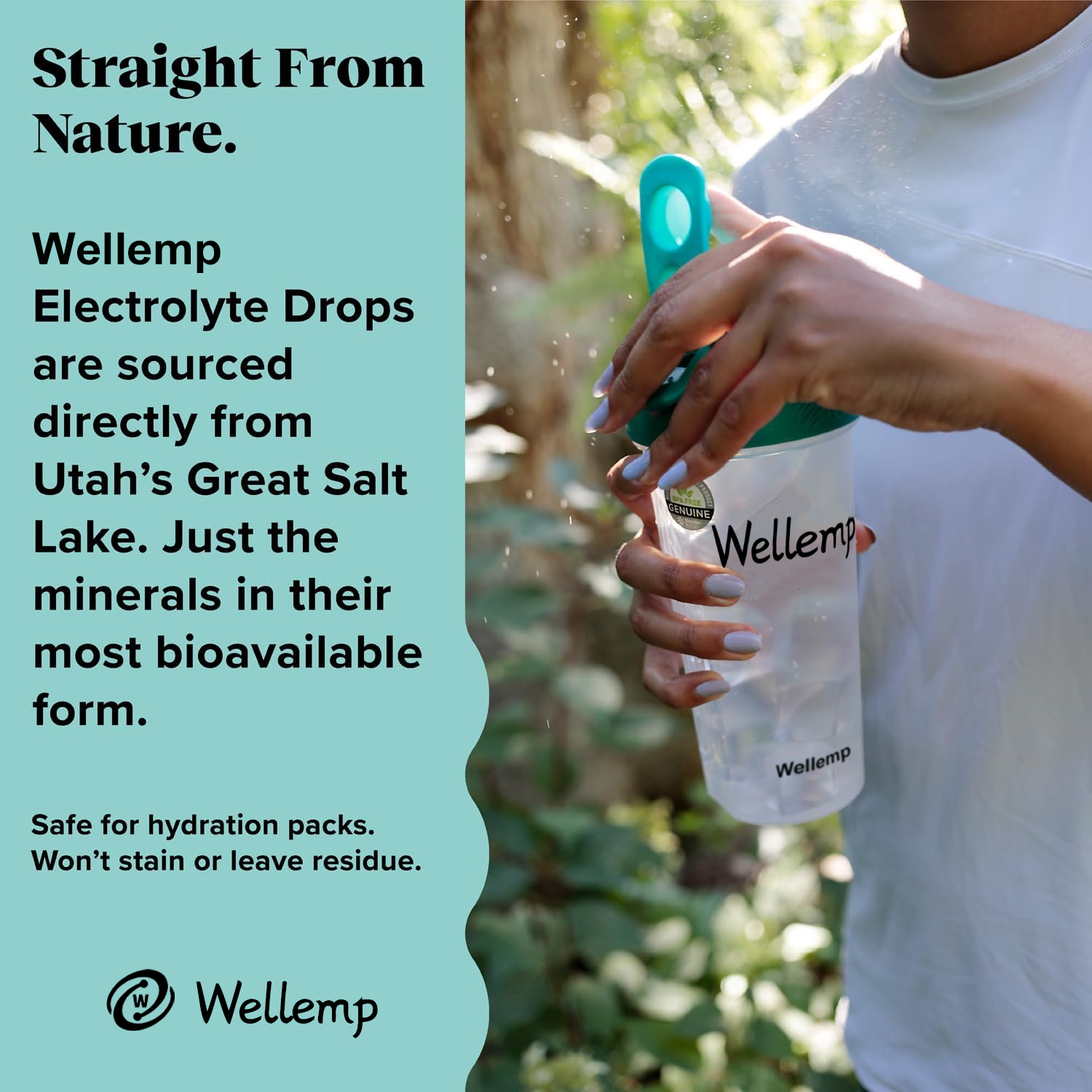 Wellemp®Electrolyte Hydration Drops - Keto Diets & Intermittent Fasting - Immune Support - Gluten & Sugar Free - Paleo - Sodium, Magnesium, Potassium & Trace Minerals - Unflavored - .83 fl oz