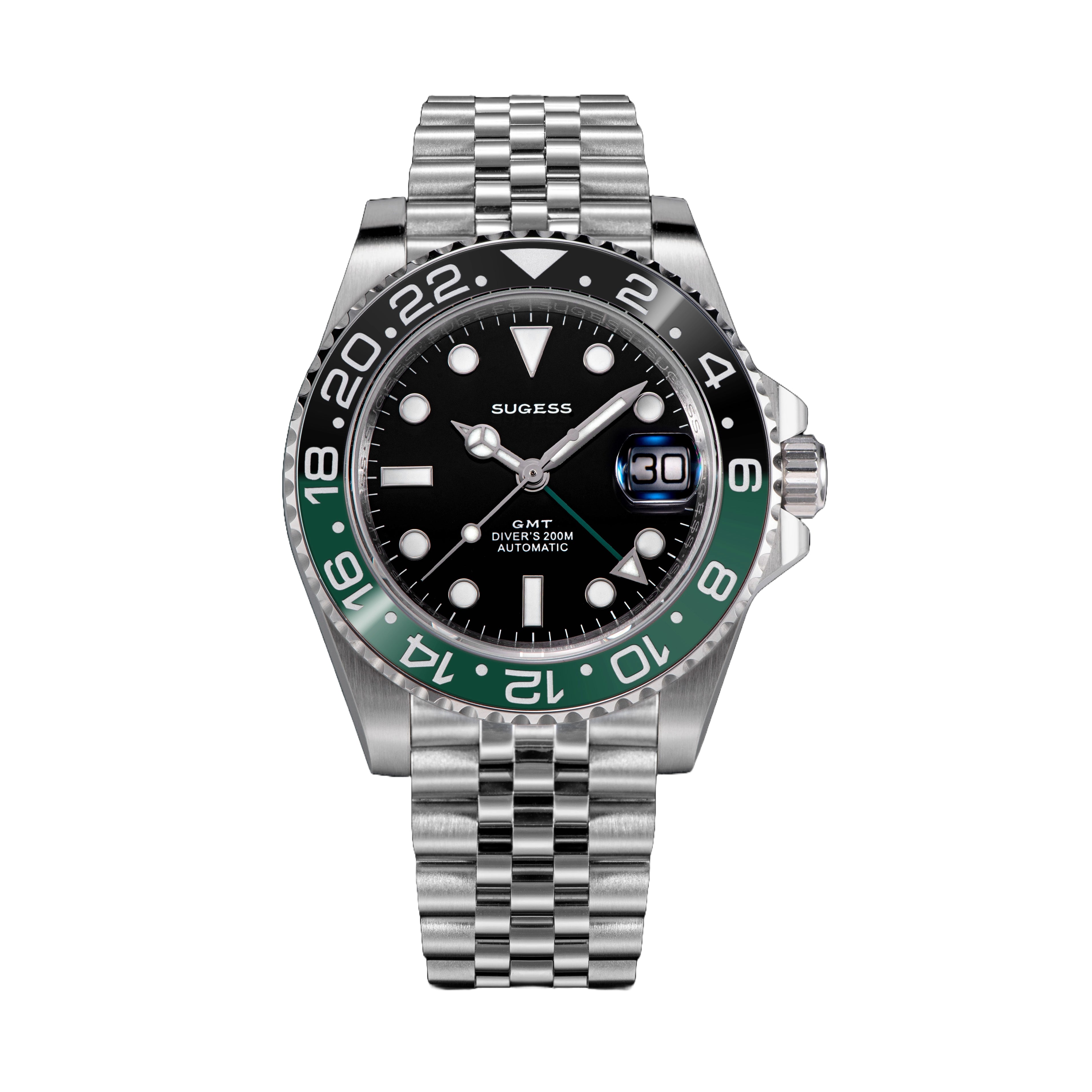 GMT DIVER'S SG116710LN Green Black Bezel Jubilee Bracelet-TIME.SHOP