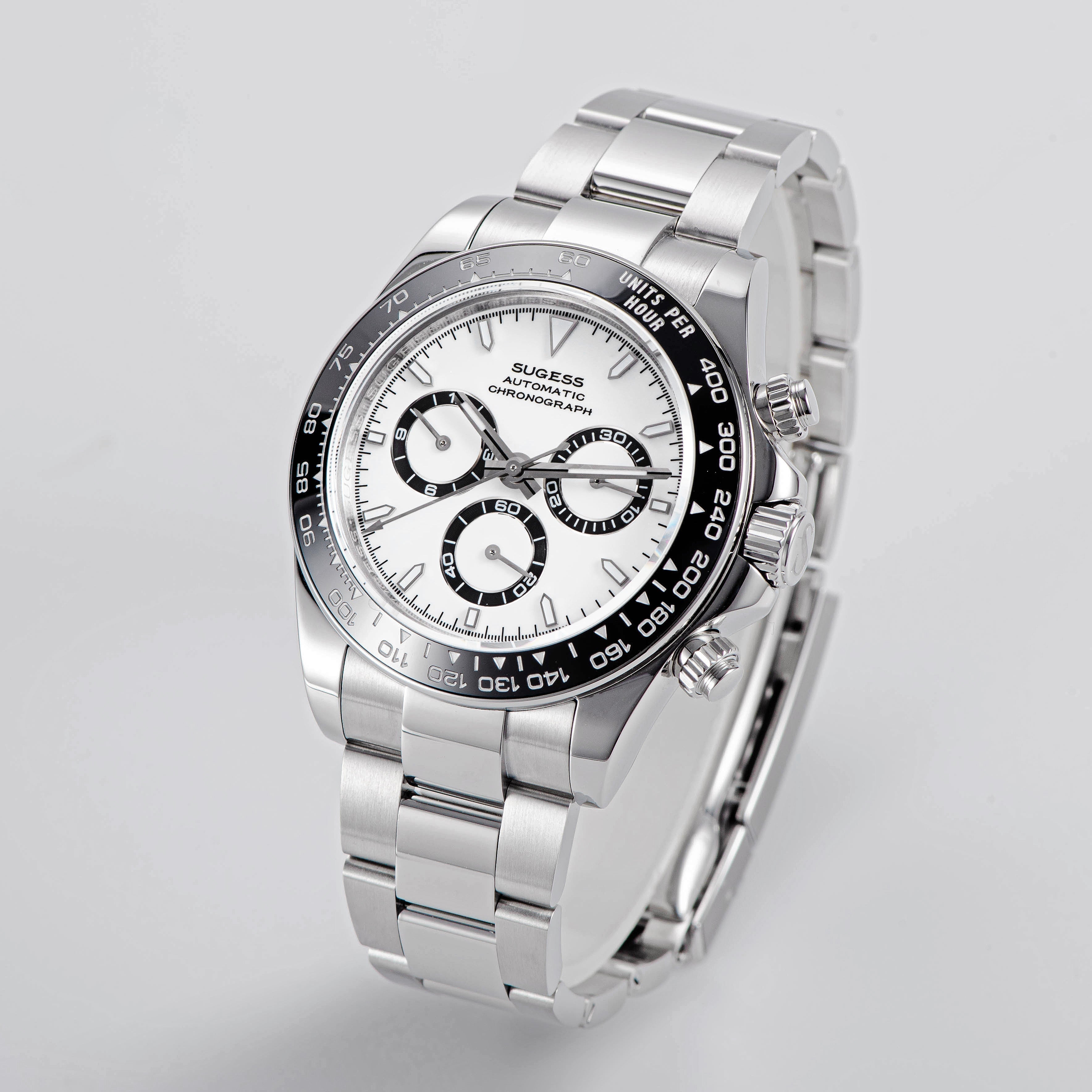 Automatic Chronograph S418-2.001 White Dial Stainless Steel Bezel Professional-TIME.SHOP