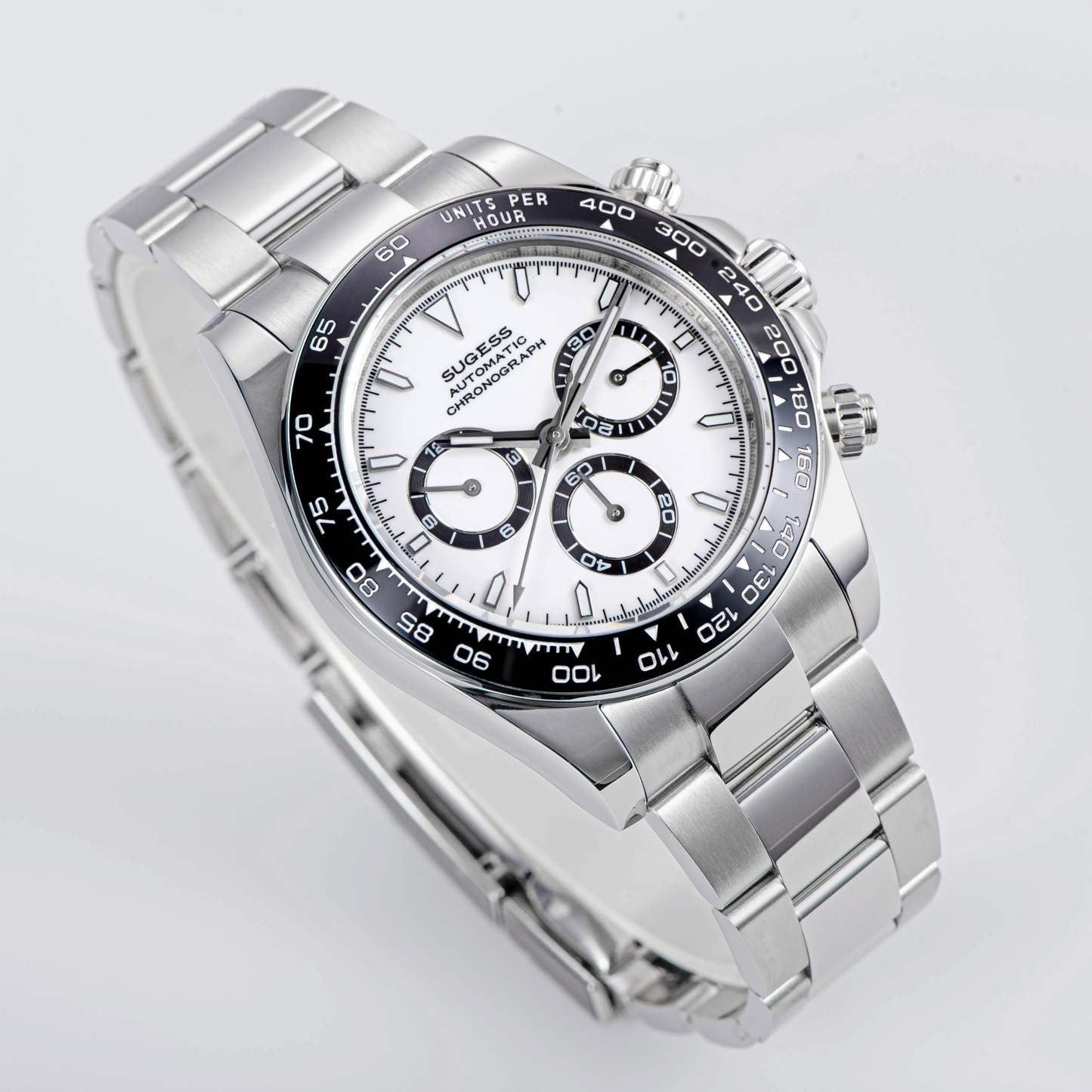 Automatic Chronograph S418-2.001 White Dial Stainless Steel Bezel Professional-TIME.SHOP