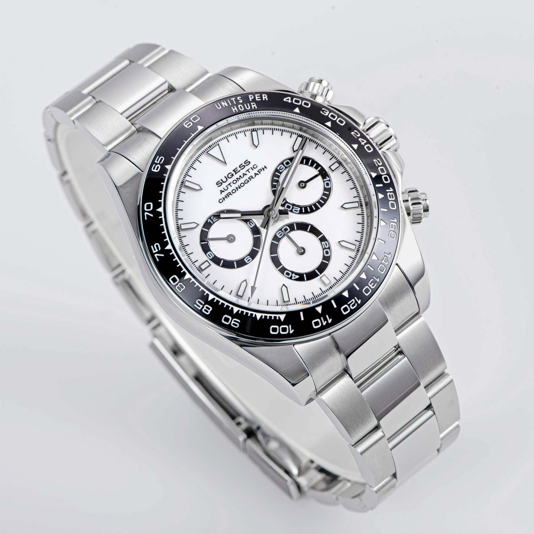 Automatic Chronograph S418-2.001 White Dial Stainless Steel Bezel Professional-TIME.SHOP