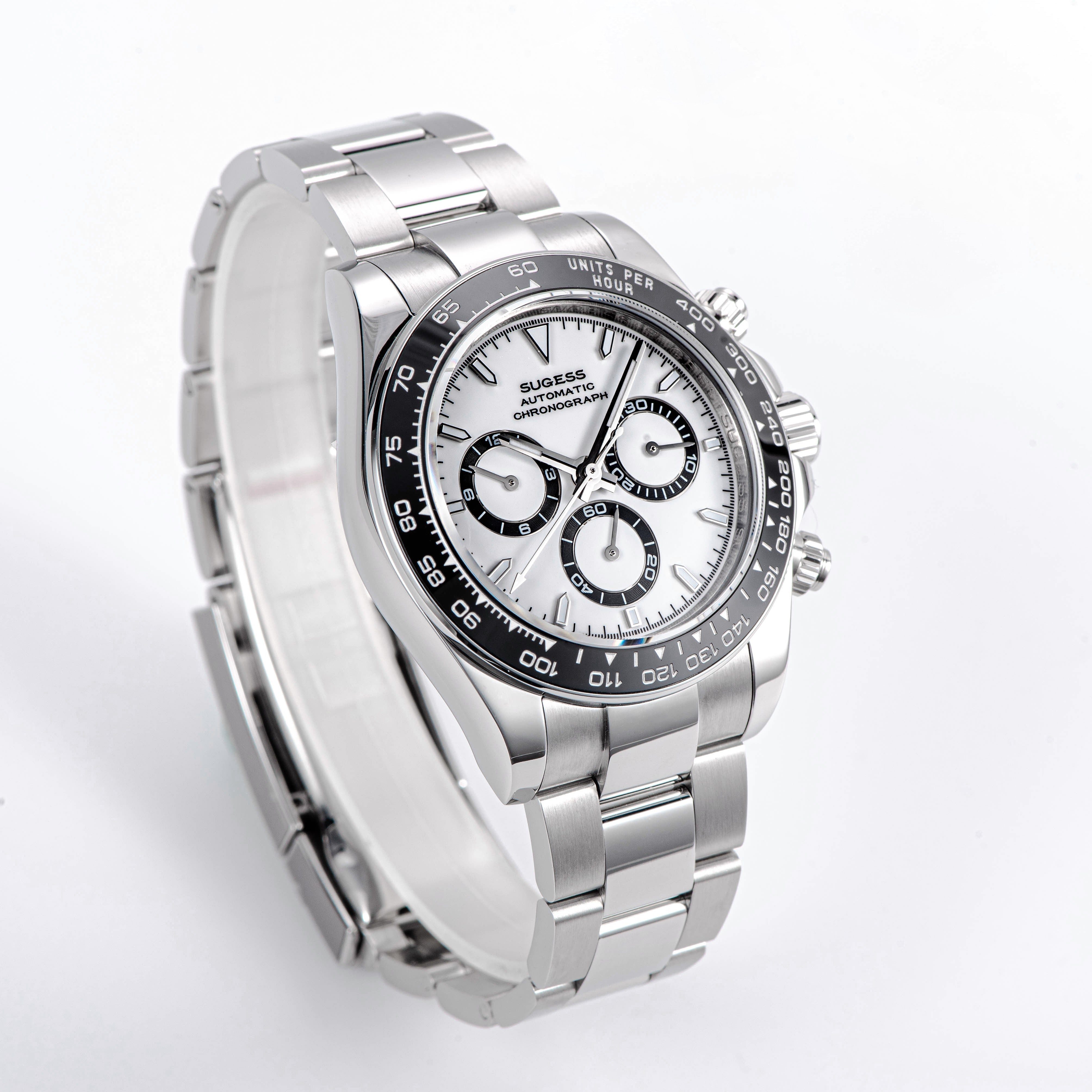 Automatic Chronograph S418-2.001 White Dial Stainless Steel Bezel Professional-TIME.SHOP