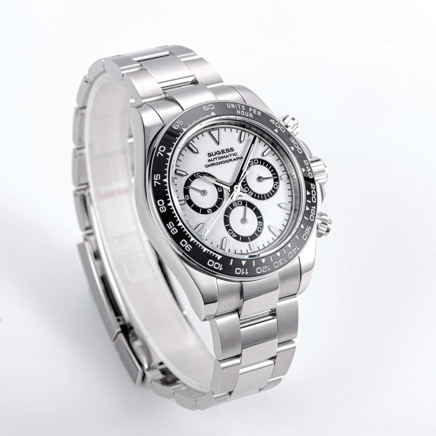 Automatic Chronograph S418-2.001 White Dial Stainless Steel Bezel Professional-TIME.SHOP
