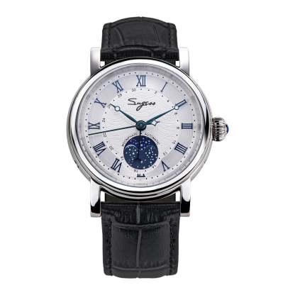 MoonPhase Master SU2108SZ Stainless-Steel Moon Phase Blue Indices-TIME.SHOP