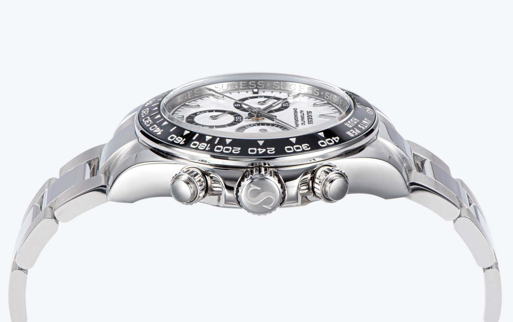 Automatic Chronograph S418-2.001 White Dial Stainless Steel Bezel Professional-TIME.SHOP
