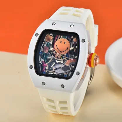 UTAHI BK158 Smiling Face Business Men's Watch Tonneau High Quality Leisure Fashion Waterproof Quartz Watch