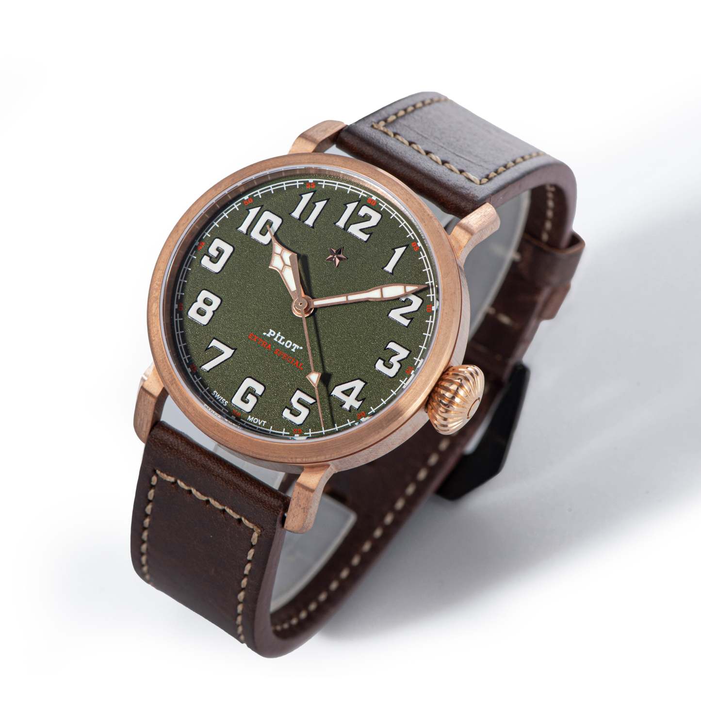 Pilot Master SUPILOT008 Green Dial ST2130 Movement-TIME.SHOP