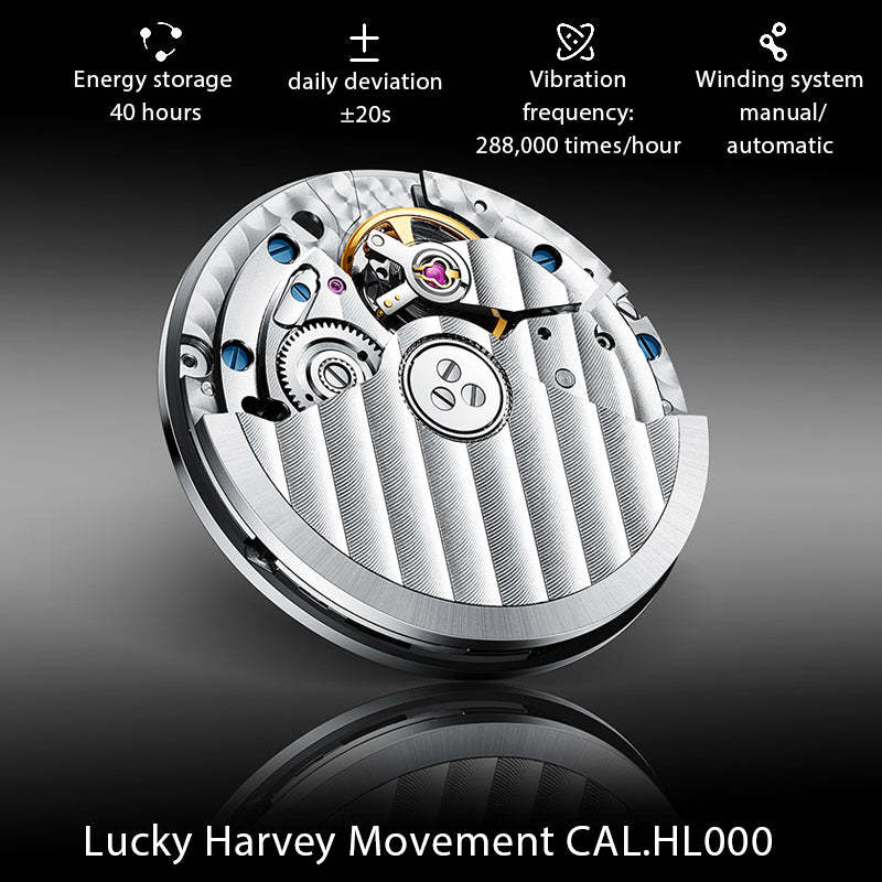 Lucky Harvey Automaton Player Series Silver European Roulette 18K GOLD BALL Automatic Watch