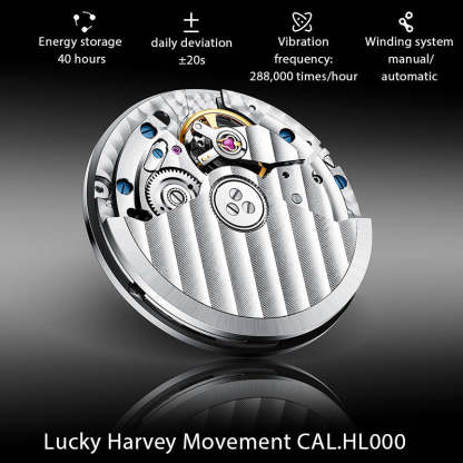 Lucky Harvey Automaton Player Series Silver European Roulette 18K GOLD BALL Automatic Watch