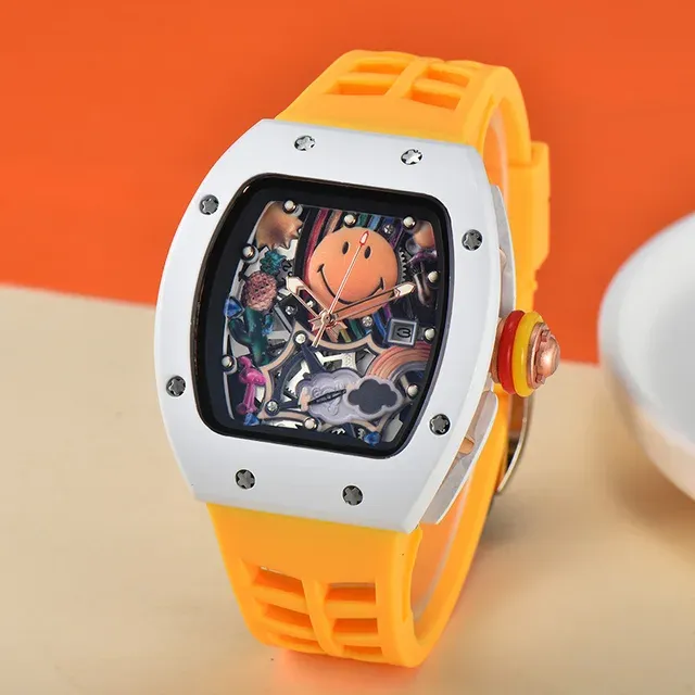 UTAHI BK158 Smiling Face Business Men's Watch Tonneau High Quality Leisure Fashion Waterproof Quartz Watch