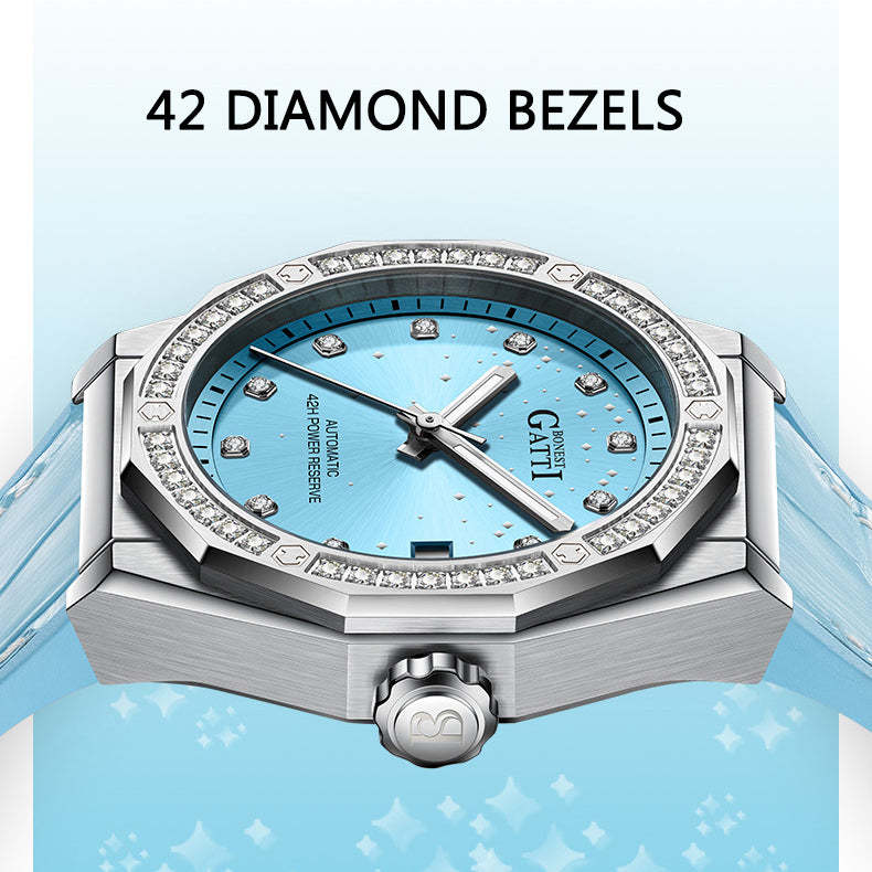 BONEST GATTI Automatic Citizen Movement Star Dial Diamond Bezel Women's Automatic Mechanical Watch BG8902