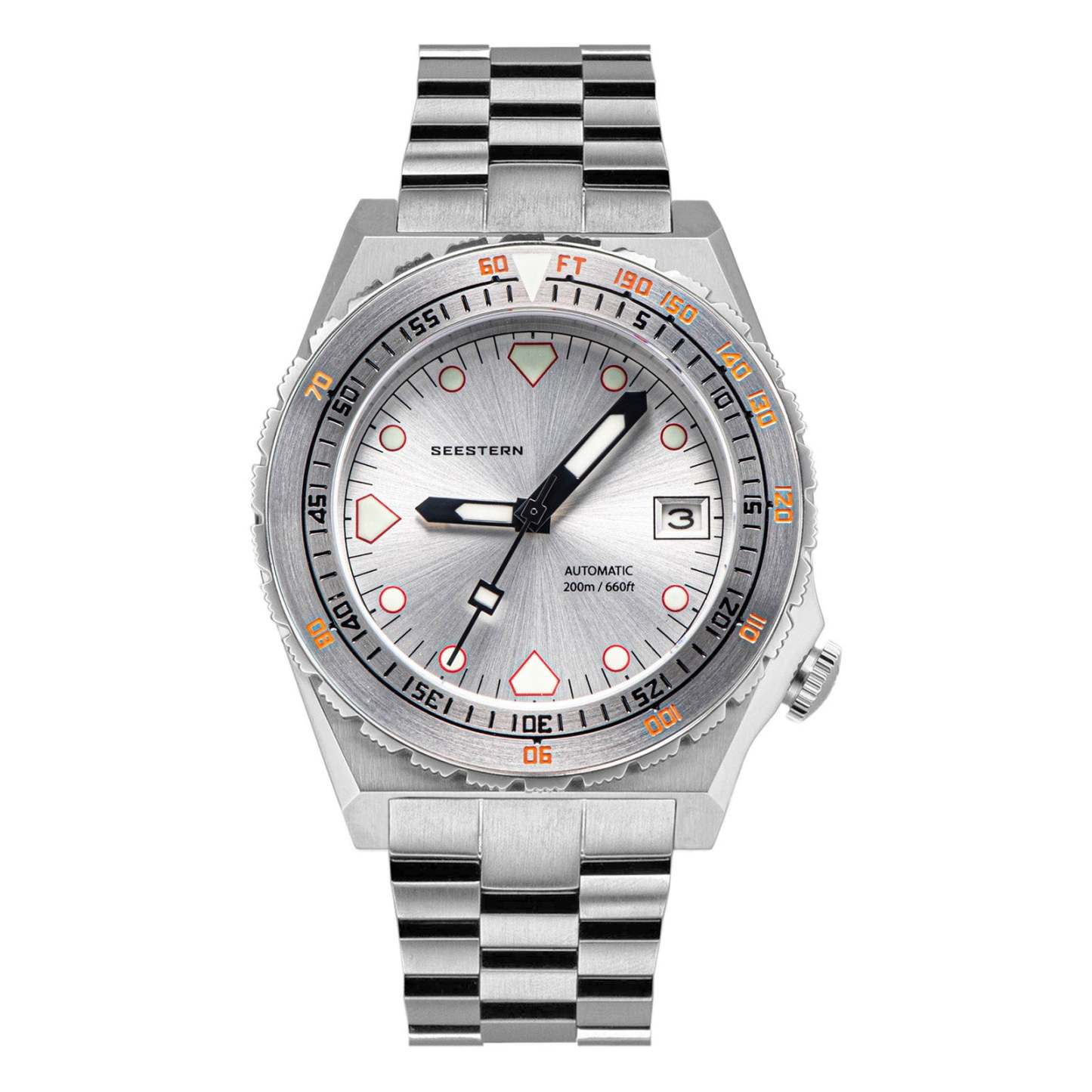 Seestern Vintage 407 600T Silver Dial Ceramic Bezel-TIME.SHOP