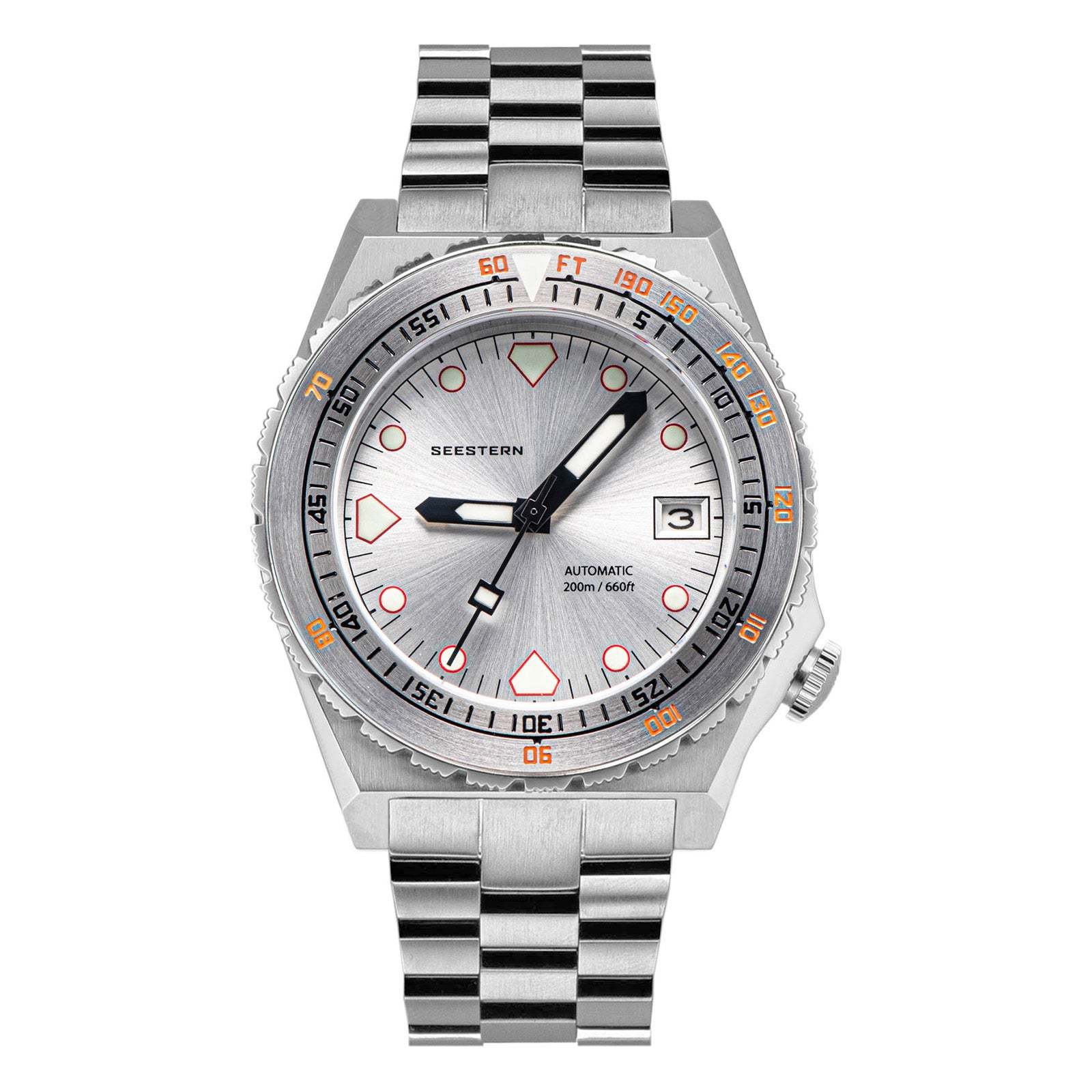 Seestern Vintage 407 600T Silver Dial Ceramic Bezel-TIME.SHOP