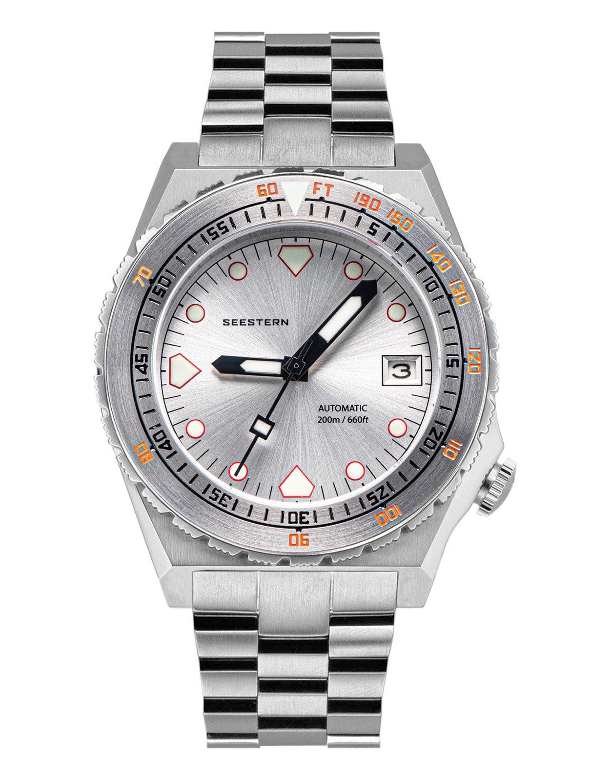 Seestern Vintage 407 600T Silver Dial Ceramic Bezel-TIME.SHOP