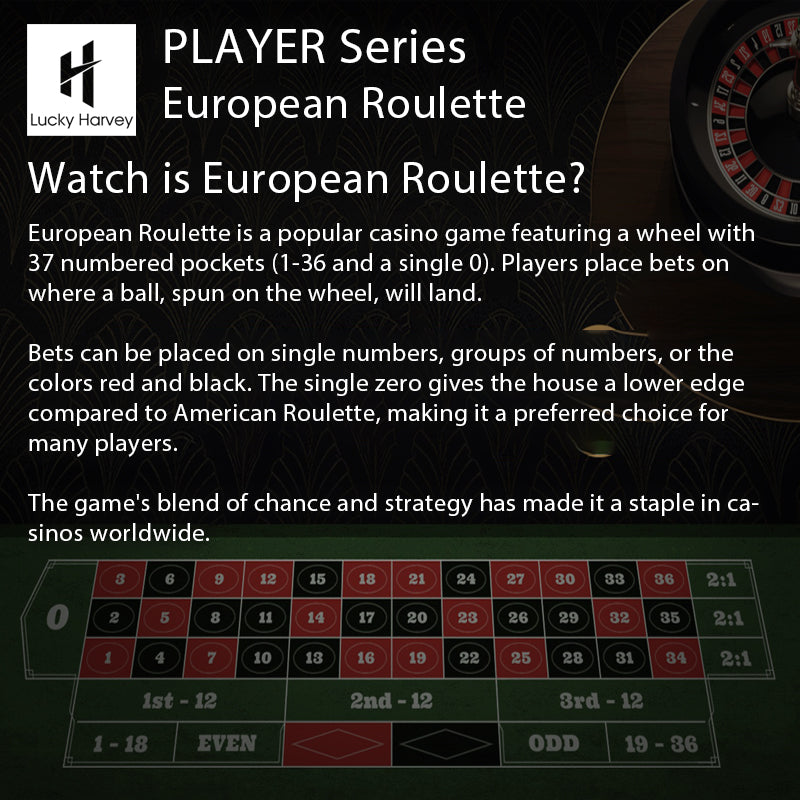 Lucky Harvey Automaton Player Series Silver European Roulette 18K GOLD BALL Automatic Watch