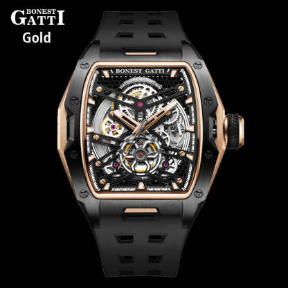 BONEST GATTI Automatic Skeleton Movement Barrel shaped Case Luminous BG5502