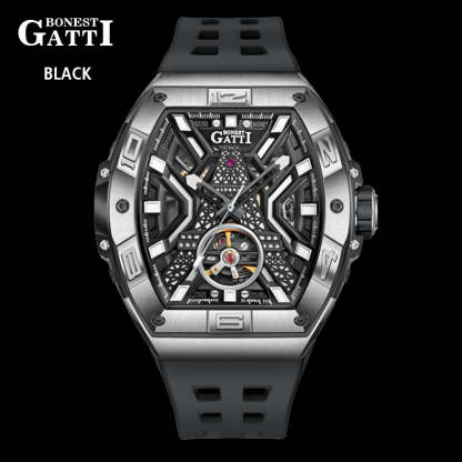 BONEST GATTI  Tower Theme Barrel shaped watch Skeleton Movement Watch BG9970