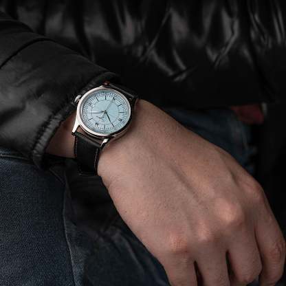 Heritage 411-3B Seagull 2130 Movement  Stainless Steel Case Deep Light Blue Dial SU4113BLB-TIME.SHOP
