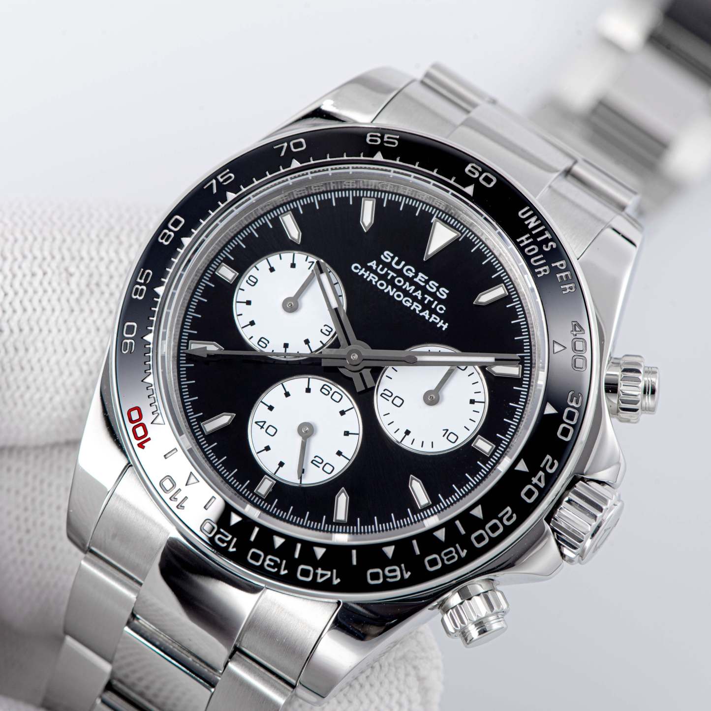Automatic Chronograph S418-2.001 White Dial Stainless Steel Bezel Professional-TIME.SHOP