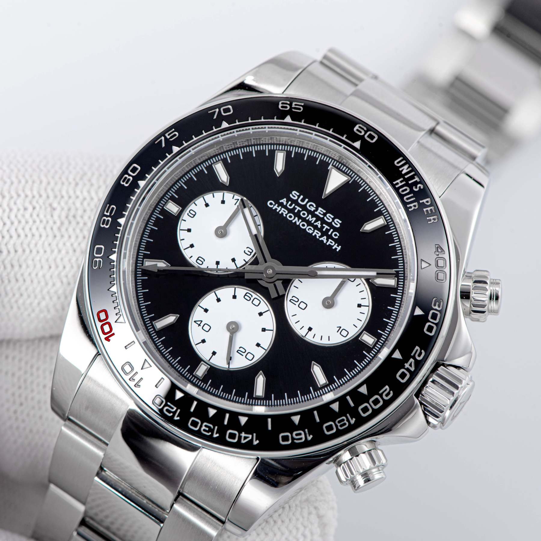 Automatic Chronograph S418-2.001 White Dial Stainless Steel Bezel Professional-TIME.SHOP