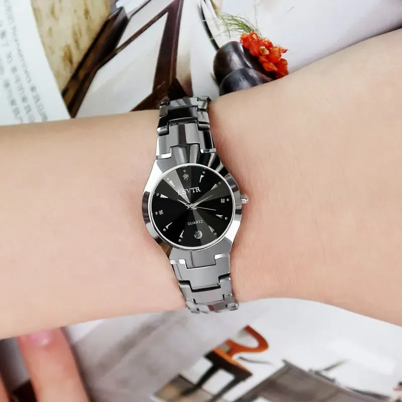 Alloy Steel Color Men's Quartz Calendar Date Watch Women's Couple Lover Watches Relojes Para Mujer Women's Wrist Watch