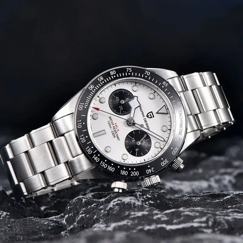 PAGANI DESIGN 2023 New BB Panda Retor Top Luxury Quartz Watch For Men Sport Chronograph AR Sapphire Glass Men's watch