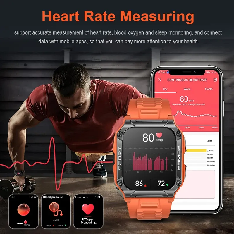 Hit 1.95 "new Bluetooth call smart watch men sport fitness tracker compass weather IP68 waterproof male smartwatch 400mAh