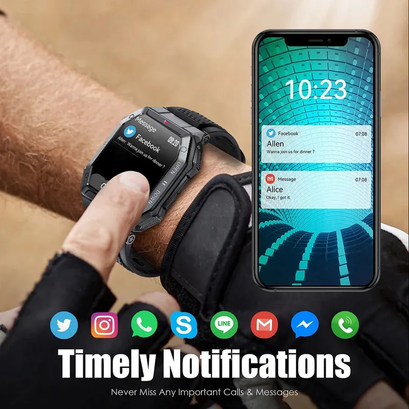 Hit 2022 new Bluetooth call smart watch men sports fitness tracker custom dial IP68 waterproof smartwatch for Android iOS