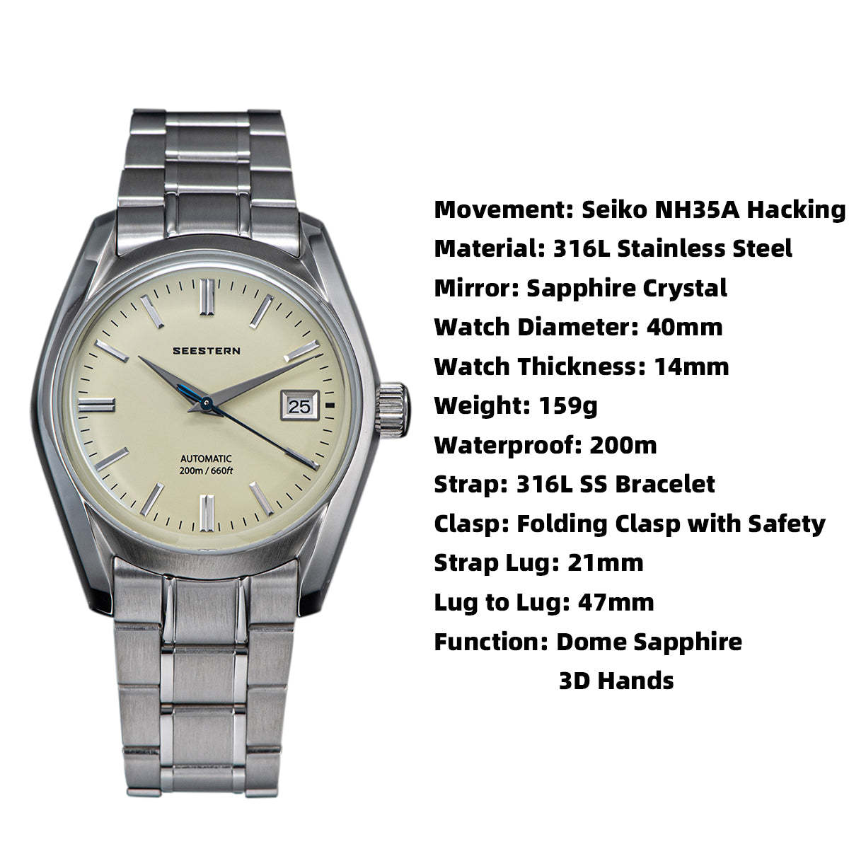 Seestern 417 GS Creammy Dial-TIME.SHOP