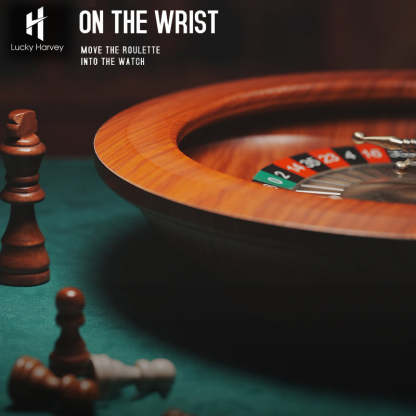 Lucky Harvey Automaton Player Series Silver European Roulette 18K GOLD BALL Automatic Watch