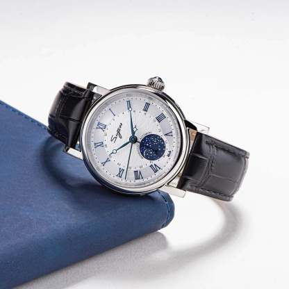 MoonPhase Master SU2108SZ Stainless-Steel Moon Phase Blue Indices-TIME.SHOP