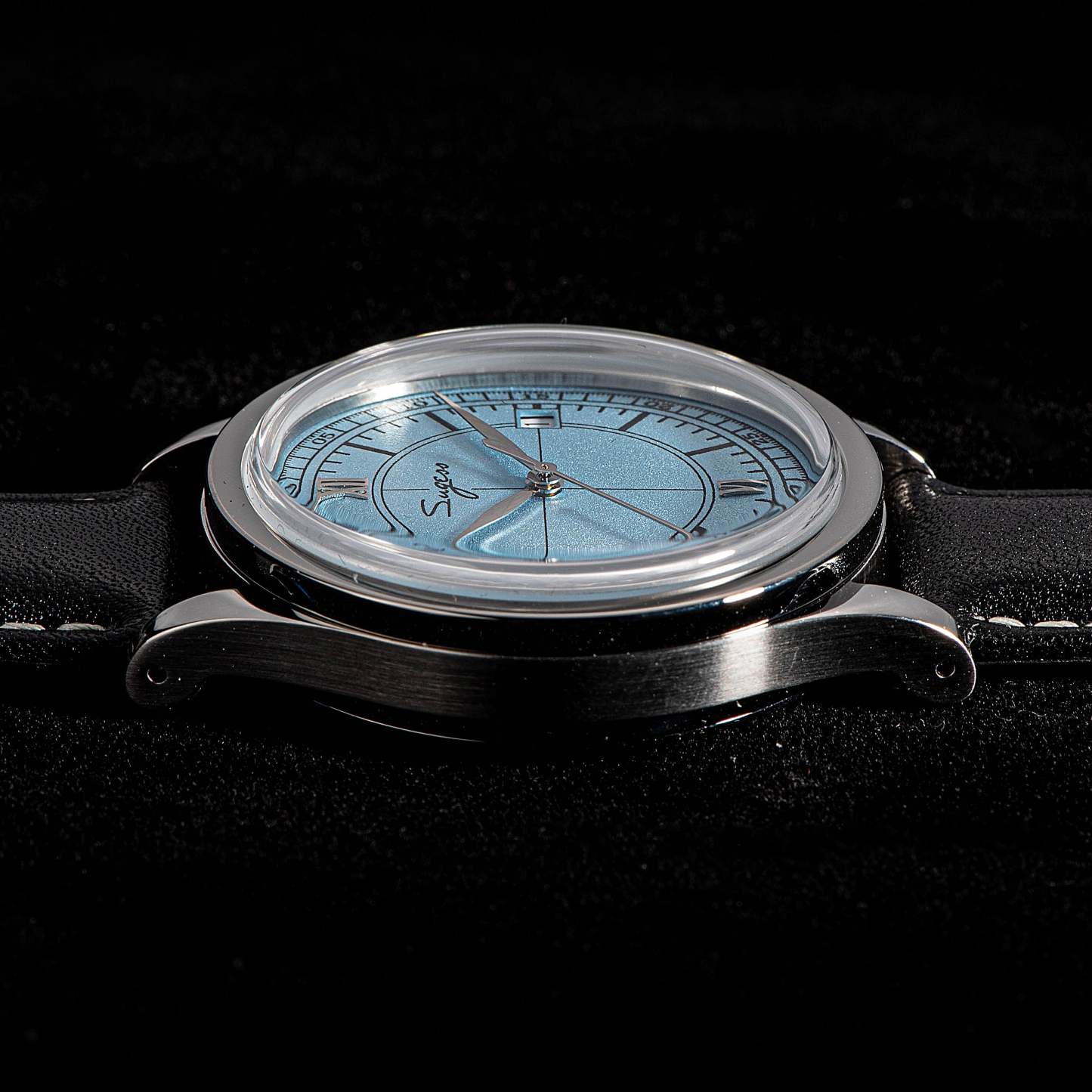 Heritage 411-3B Seagull 2130 Movement  Stainless Steel Case Deep Light Blue Dial SU4113BLB-TIME.SHOP