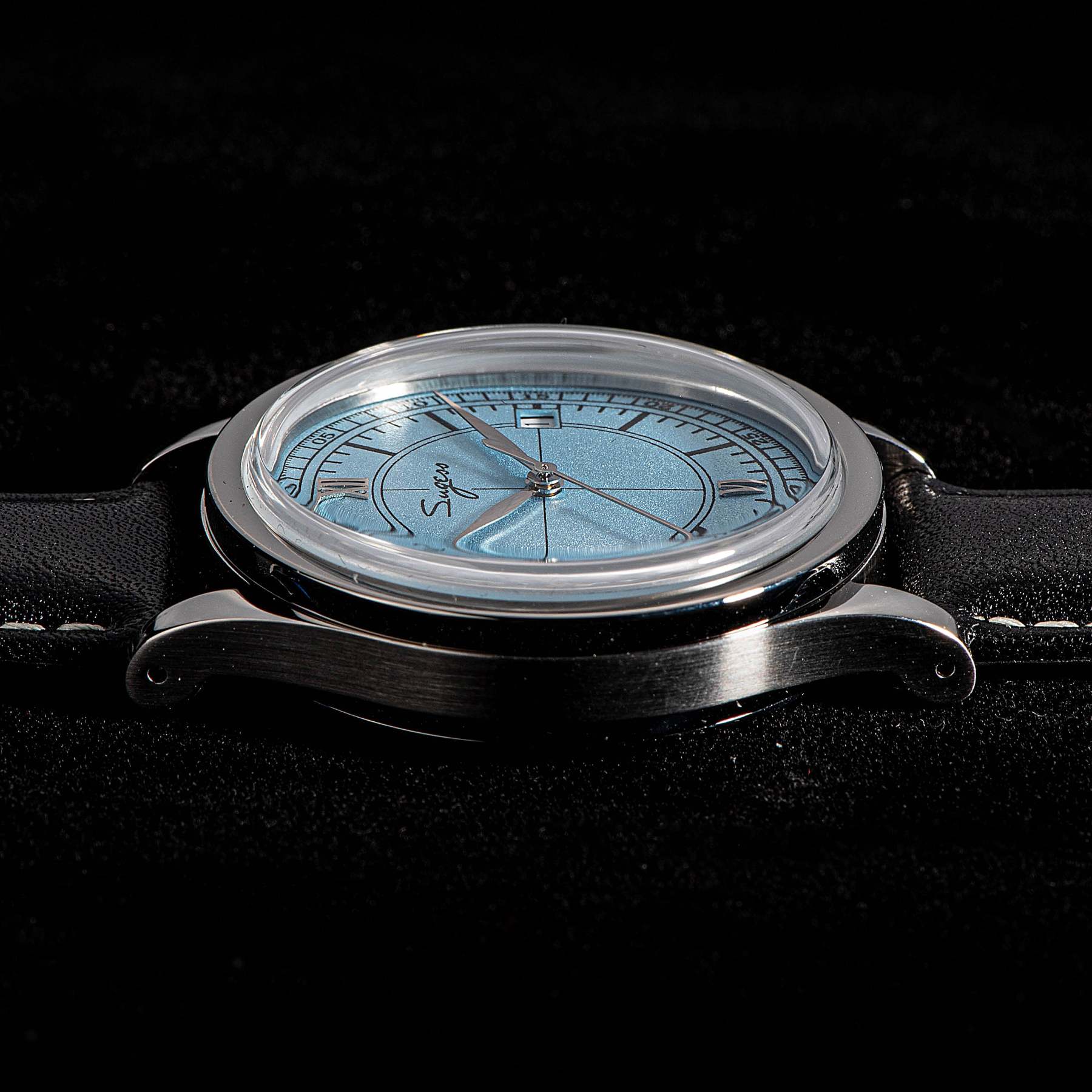 Heritage 411-3B Seagull 2130 Movement  Stainless Steel Case Deep Light Blue Dial SU4113BLB-TIME.SHOP